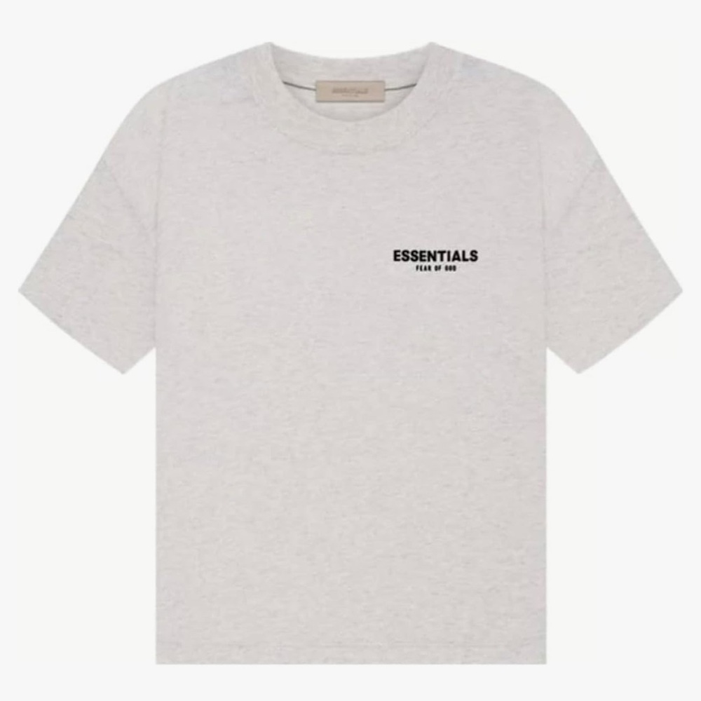 Essentials Fear of God Light Oatmeal Short Sleeve Tee Size Small Authentic
